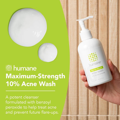 Effective Strong Acne Face Wash 10% Benzoyl Peroxide Cleanser