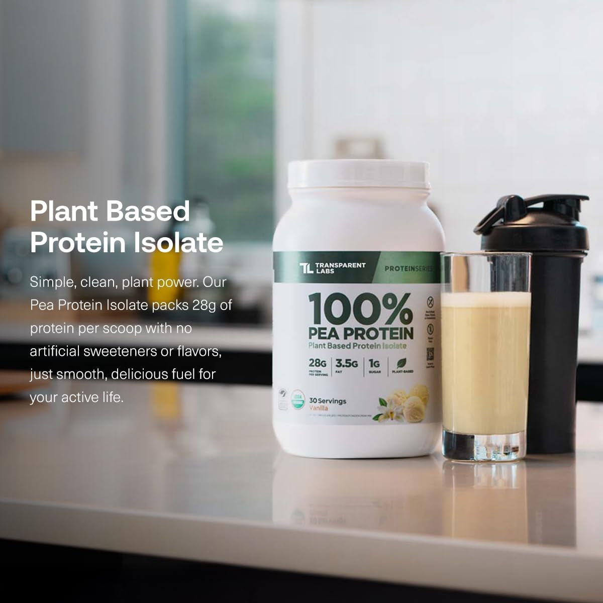 Pure Pea Protein Powder for Muscle Building & Recovery
