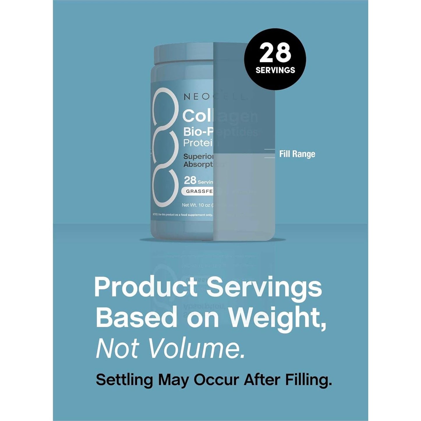 Premium Collagen Peptide Protein Powder 283g - Fast Absorbing