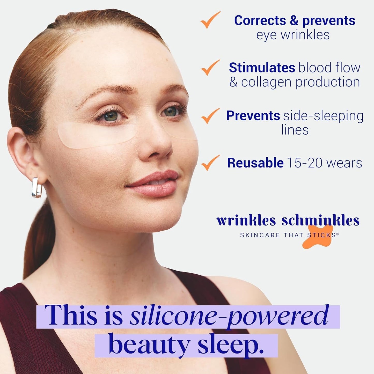 Anti Aging Eye Patches - 6 Reusable Silicone Pads