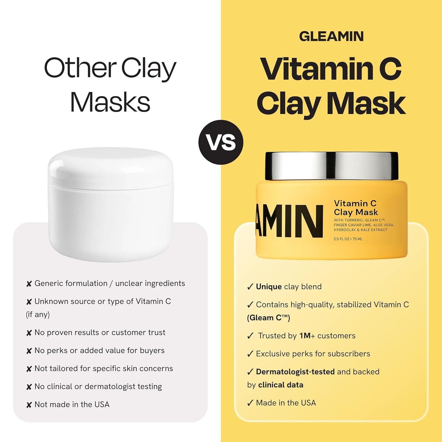 Natural Vitamin C Face Mask - 75ml | Brightening Skin Care