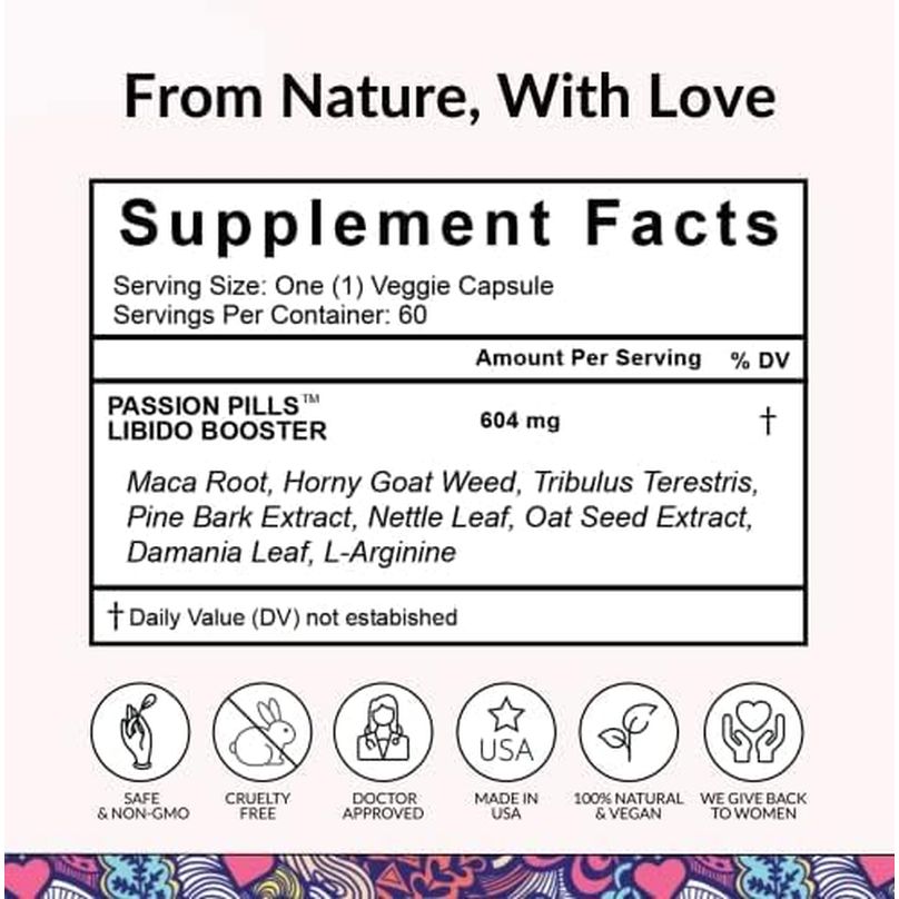 Natural Libido Booster Supplement 60 Capsules