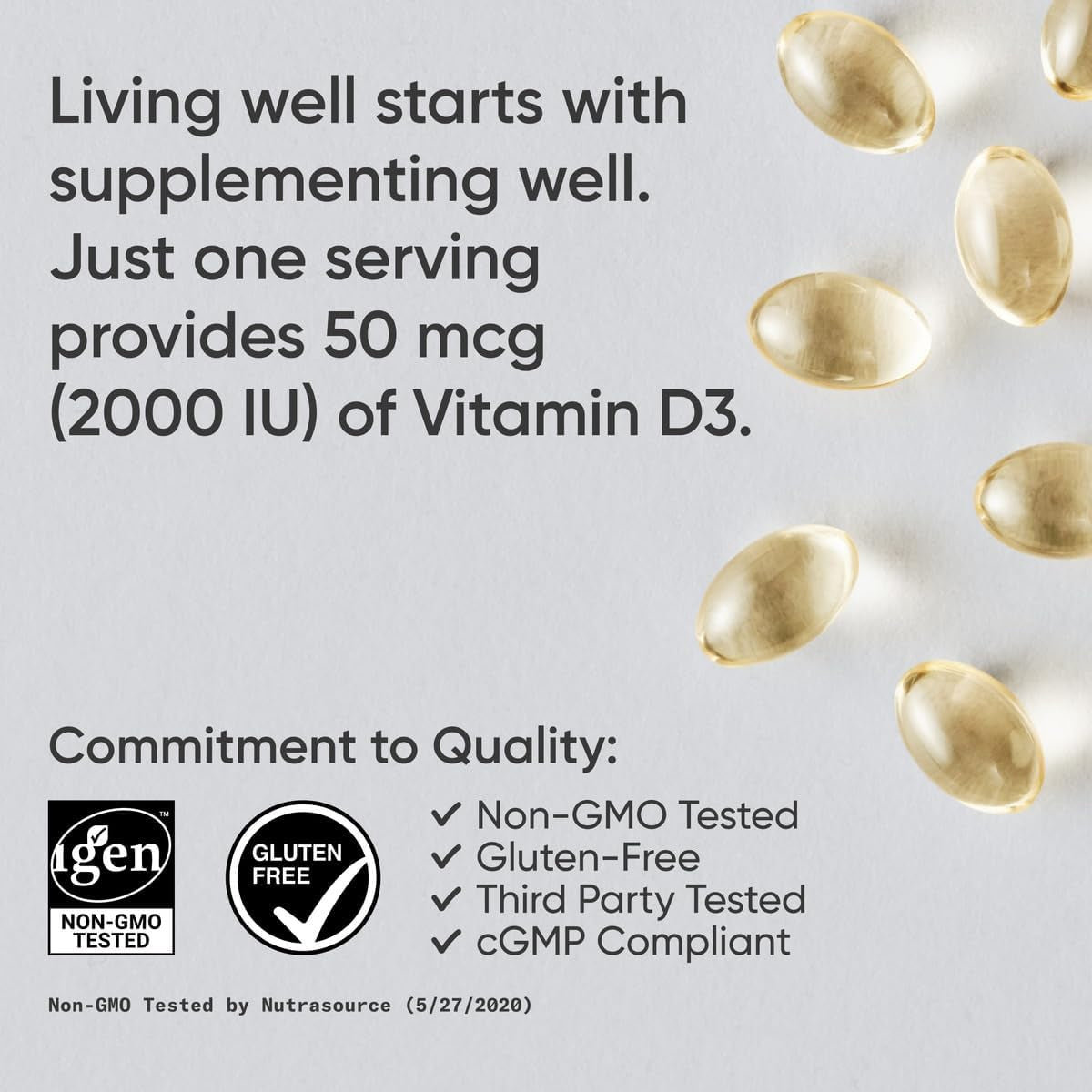 Premium Vitamin D3 Softgels for Bone Health