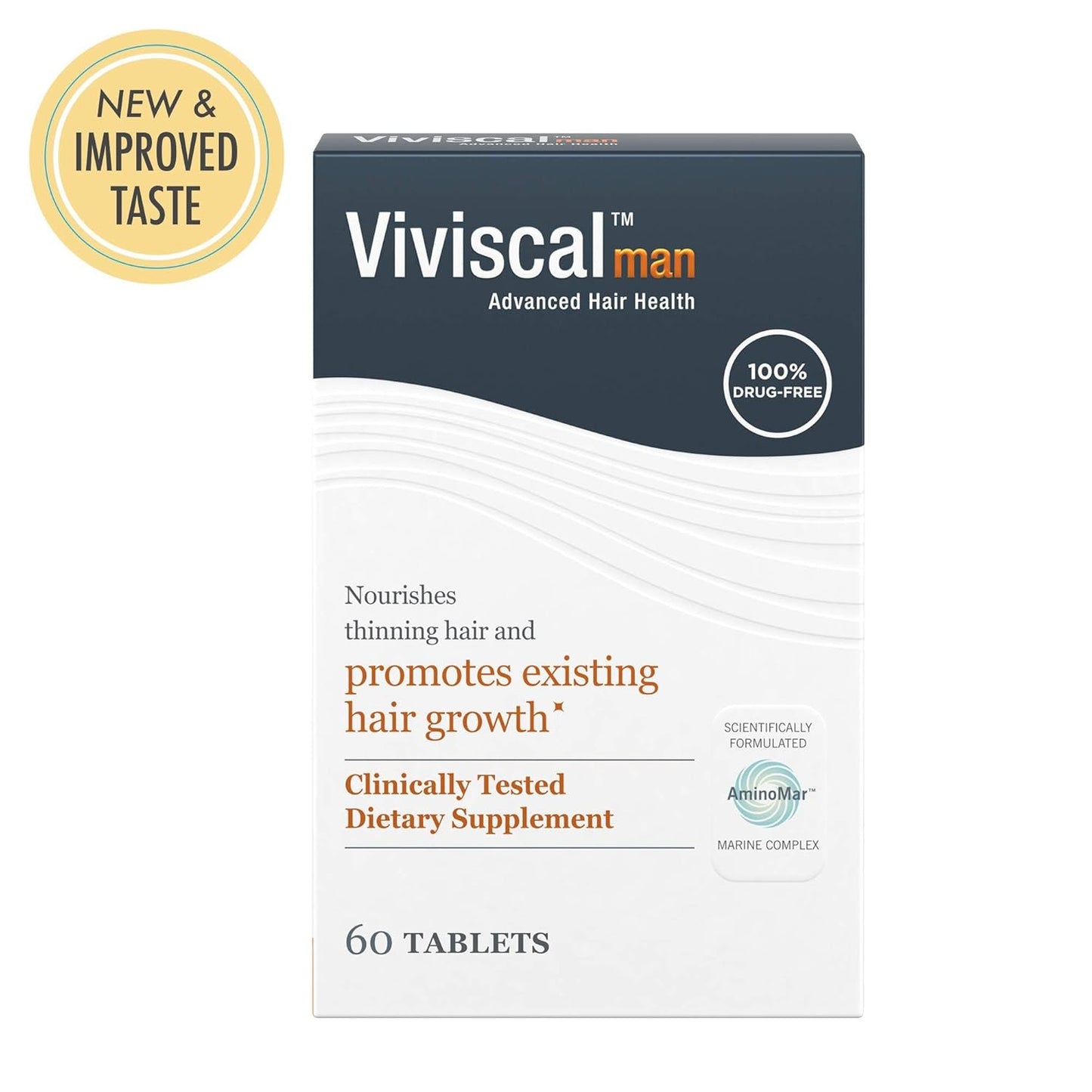 Natural Hair Growth Supplements for Men - 60 Tablets
