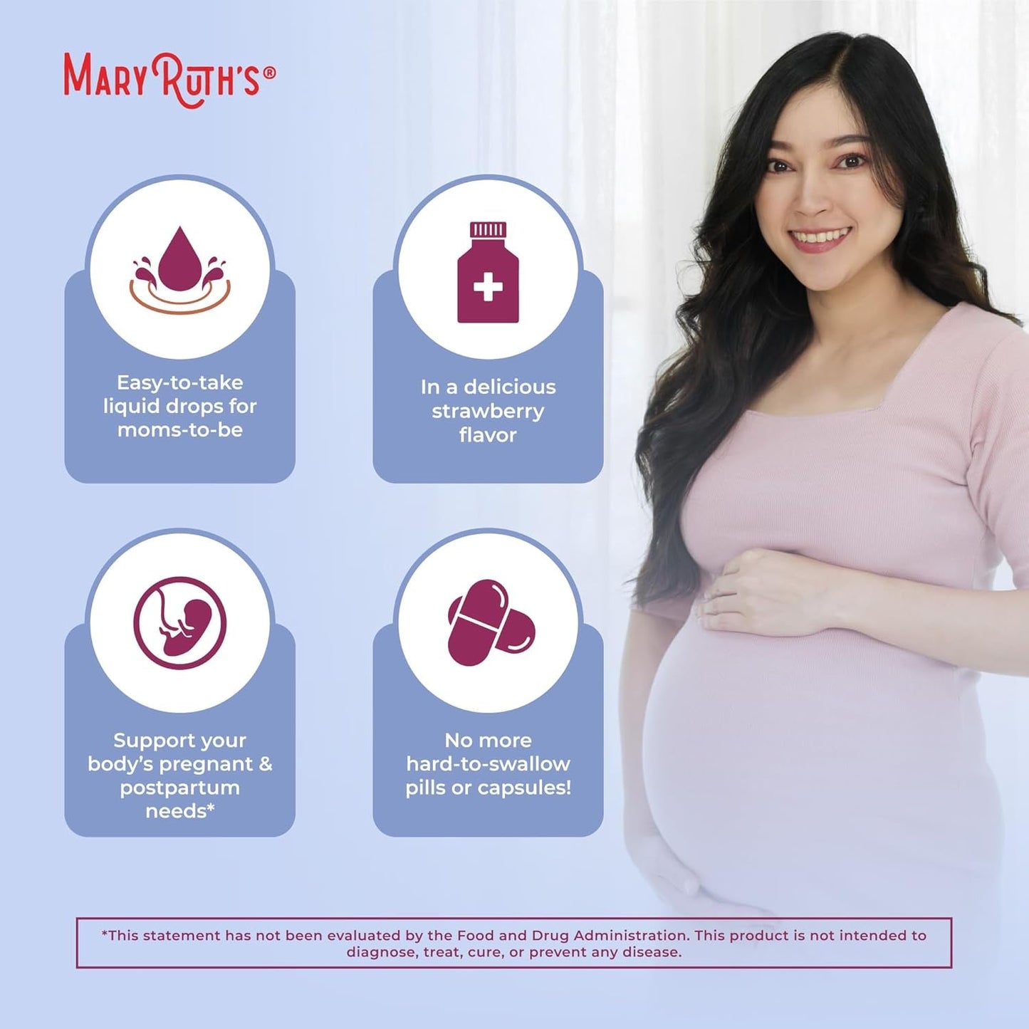 Natural Prenatal Postnatal Gummy Vitamins with Folic Acid