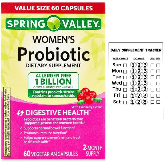 Natural Probiotic Capsules for Women - 60 Count - Mycosmeticslondon