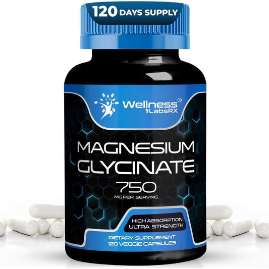 Relaxing Magnesium Supplement 750mg 120 Capsules - Mycosmeticslondon