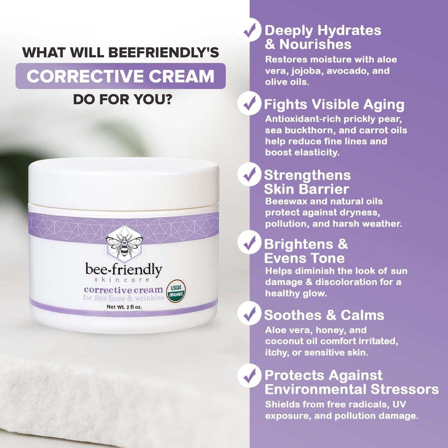 Natural Anti Aging Face Moisturizer for Wrinkles