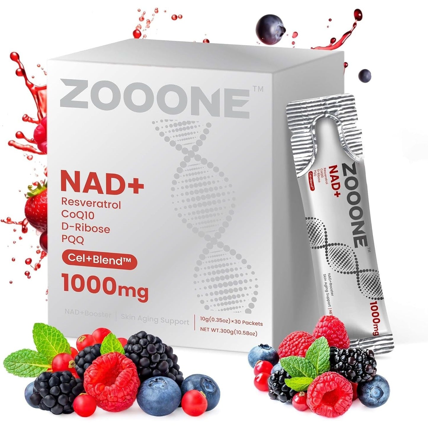 Powerful NAD+ 1000mg Liquid Supplement Packets