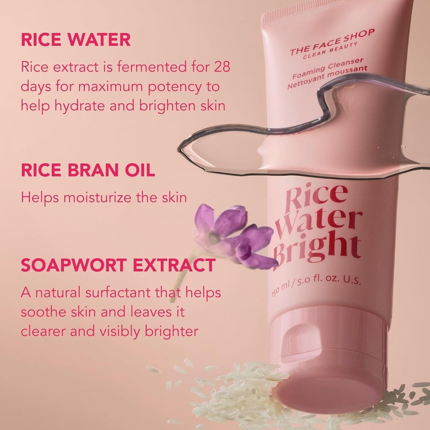 Natural Bright Foaming Face Cleanser 300ml