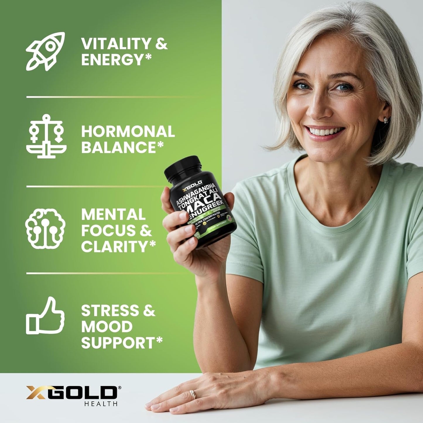 Natural Energy Booster Supplement for Men - 120 Capsules