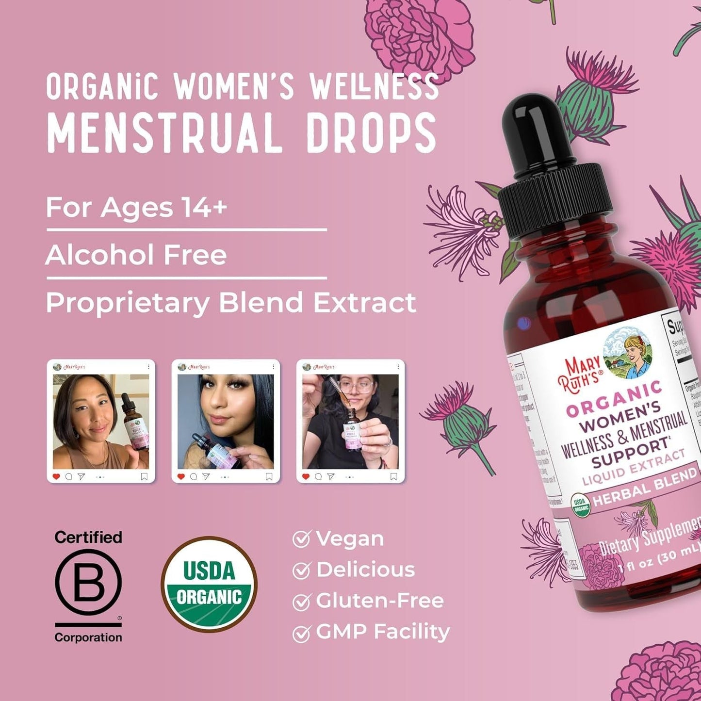 Natural Hormone Balance Herbal Liquid Supplement 30ml