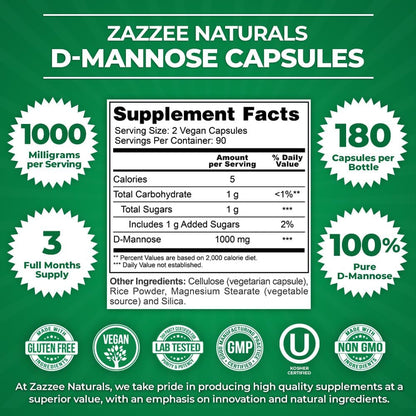 Natural Urinary Health Supplements - 180 Vegan Capsules
