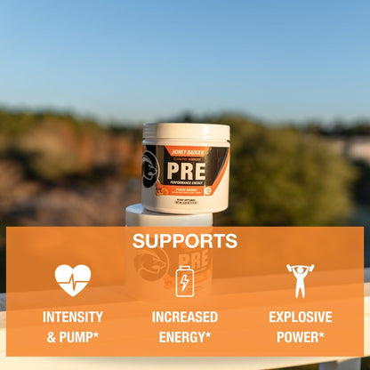 Natural Pre Workout Powder Peach Mango Energy Booster