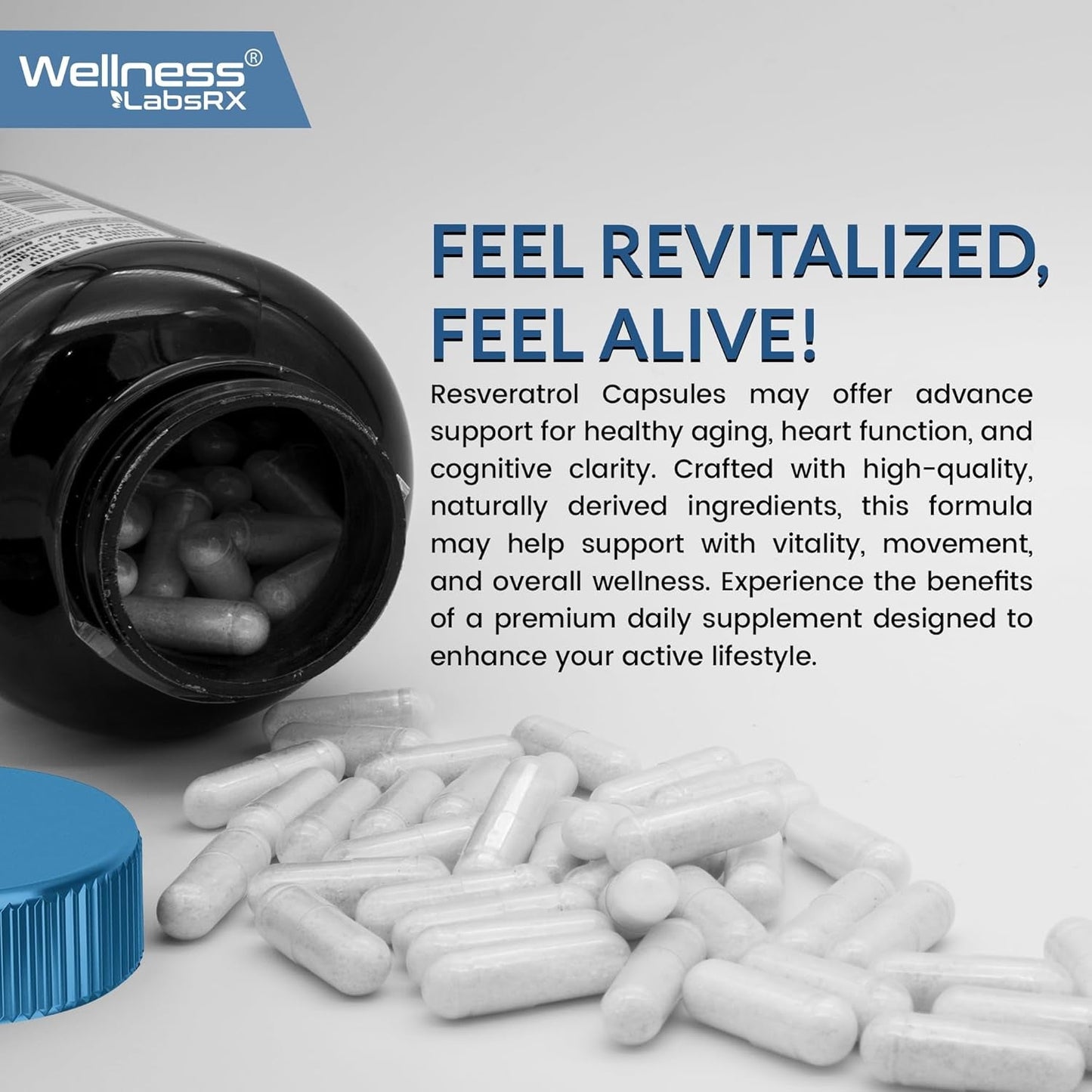 High Potency Resveratrol 10000MG Capsules 120 Count