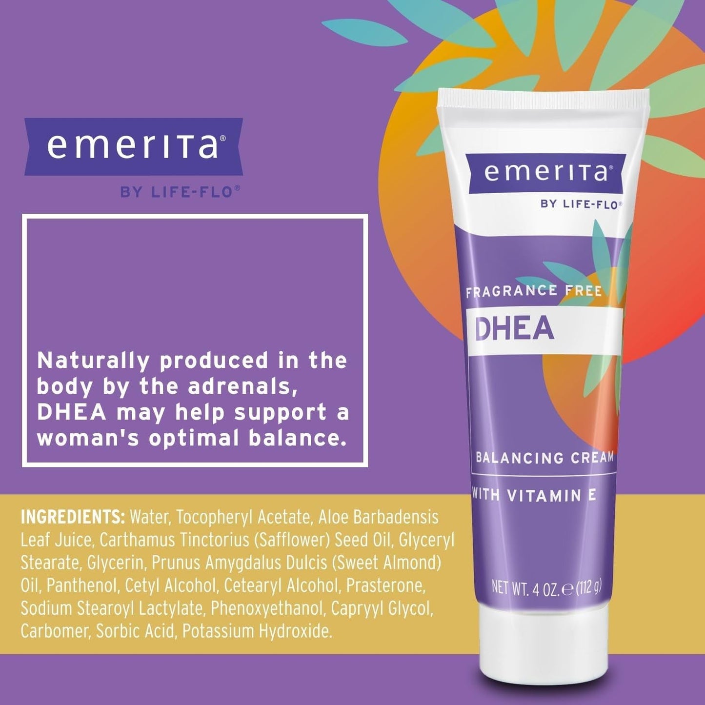Natural DHEA Moisturizing Cream for Women with Vitamin E