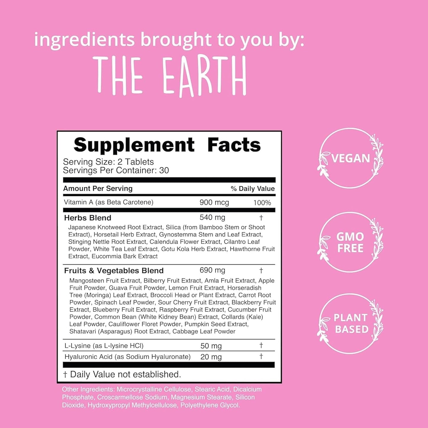 Natural Vegan Collagen Booster Tablets
