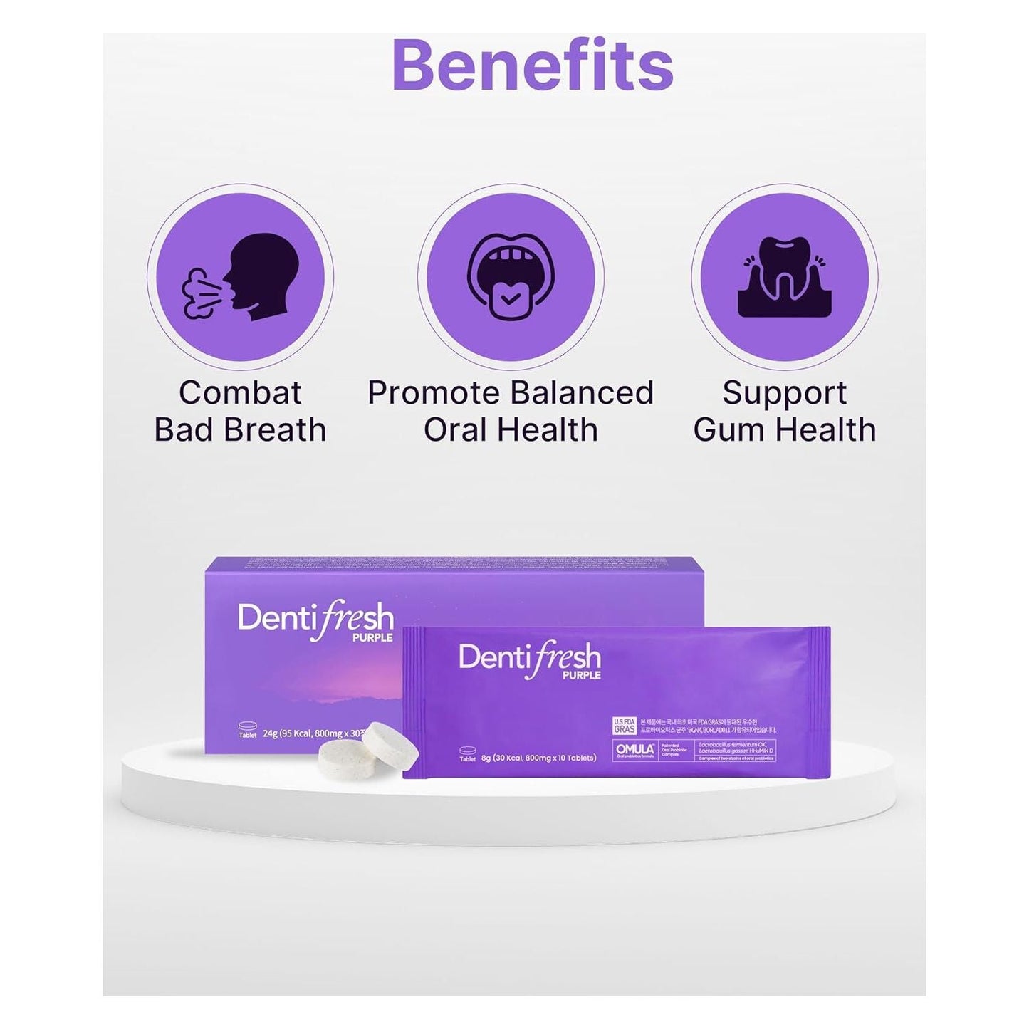 Natural Probiotic Oral Care Tablets for Fresh Breath