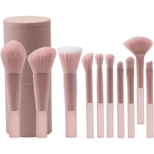 Travel Pink Makeup Brush Kit - Mycosmeticslondon