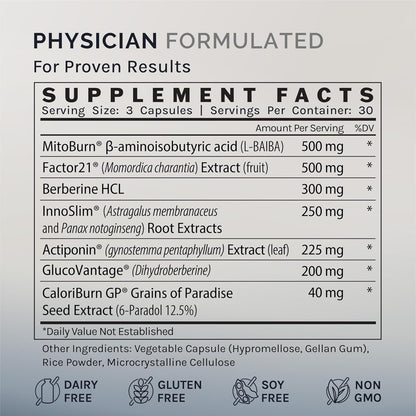 Natural Weight Loss Supplement - 90 Capsules