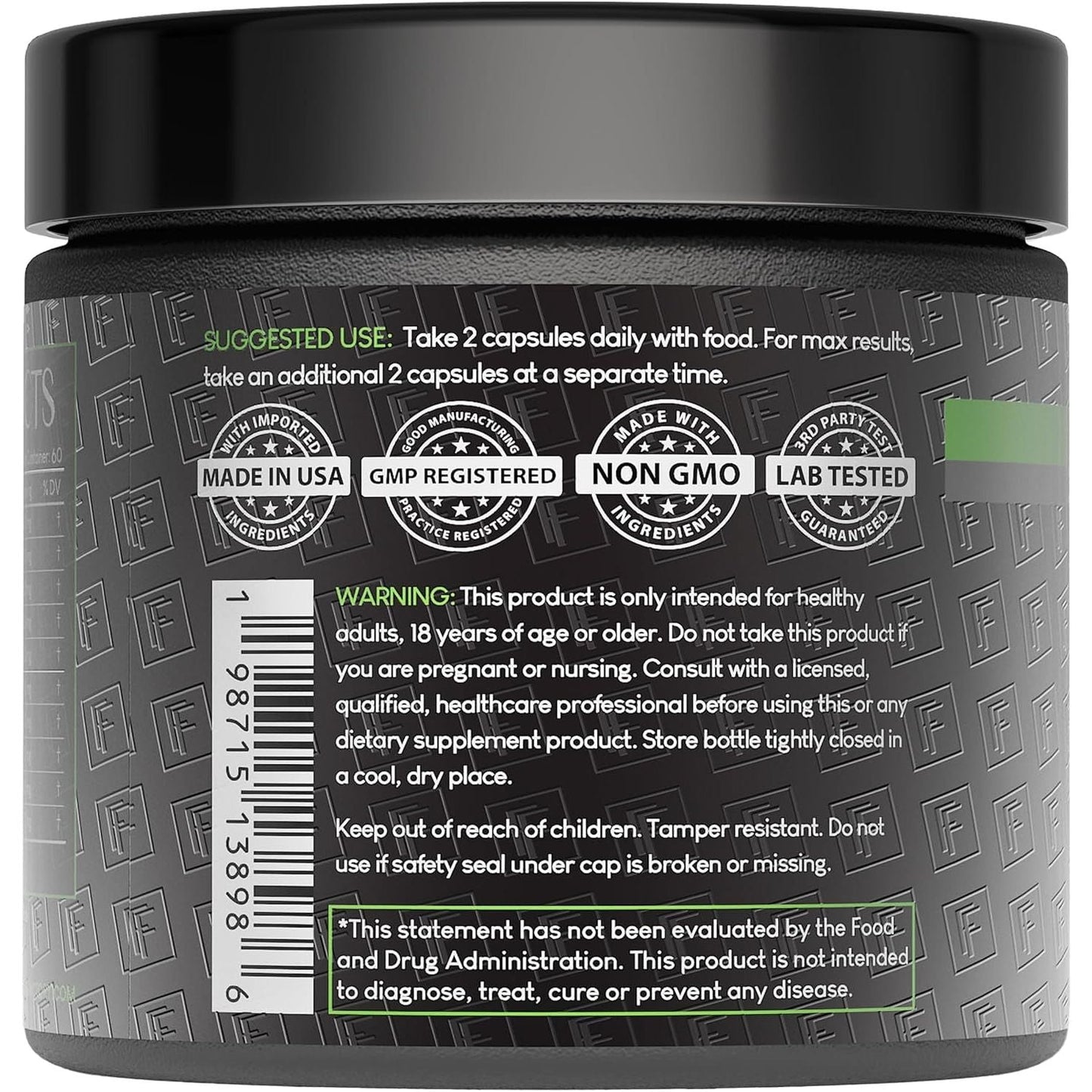 Natural Hair Growth Vitamin Supplements - 120 Capsules