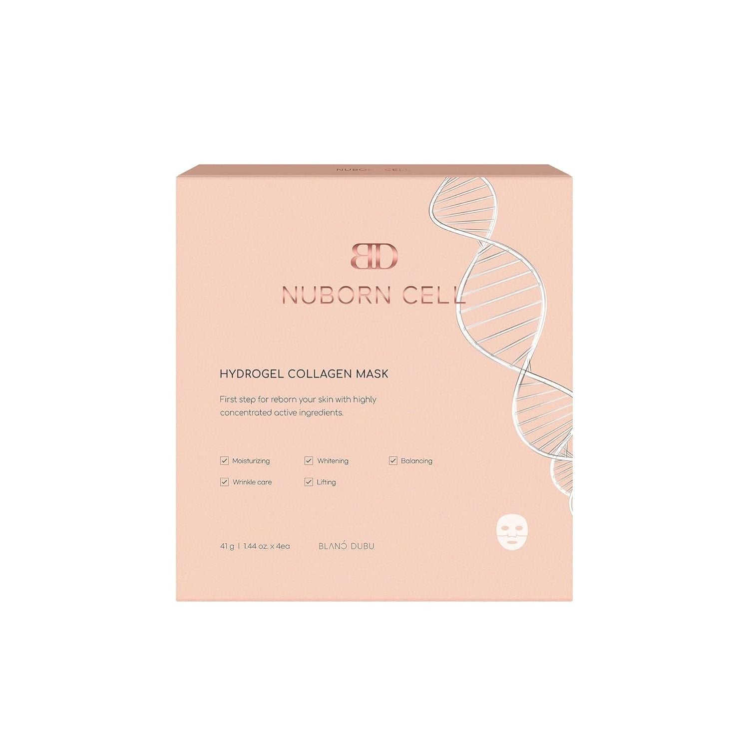 Moisturizing Collagen Face Mask - 4 Pack, Anti Aging Skin Care - Mycosmeticslondon