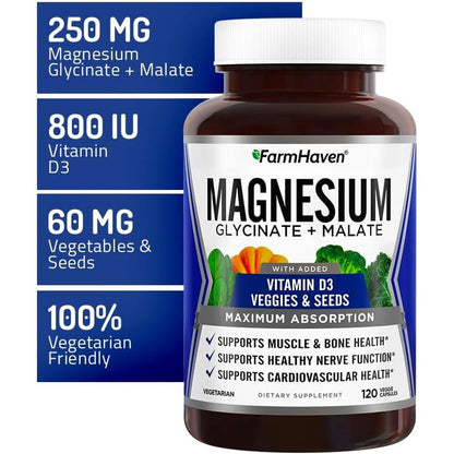 Best Magnesium Supplement with Vitamin D3 for Muscle & Bone Health