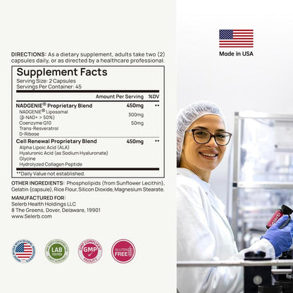 Premium NAD+ Supplement for Women - Anti Aging Capsules