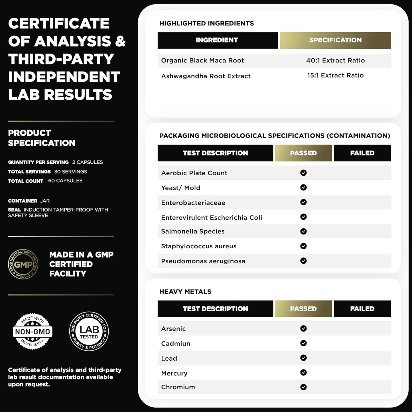 Natural Energy Boost Supplement for Men with Maca Root
