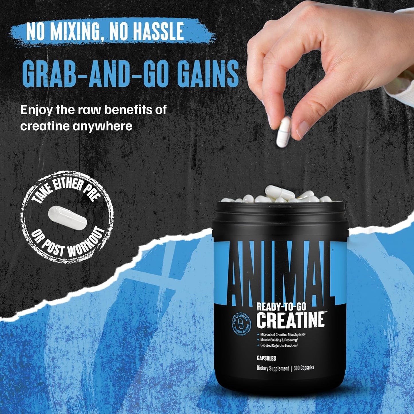 Pure Creatine Monohydrate Pills for Muscle Gain