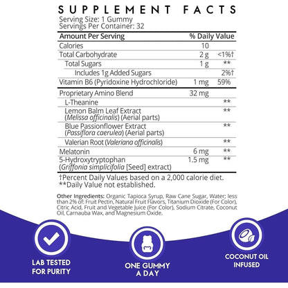 Natural Sleep Gummies with Melatonin, 30 Count