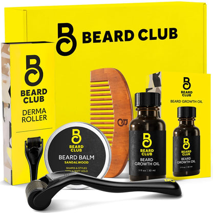Natural Beard Care Kit - Beard Growth Set with Oil & Balm - Mycosmeticslondon