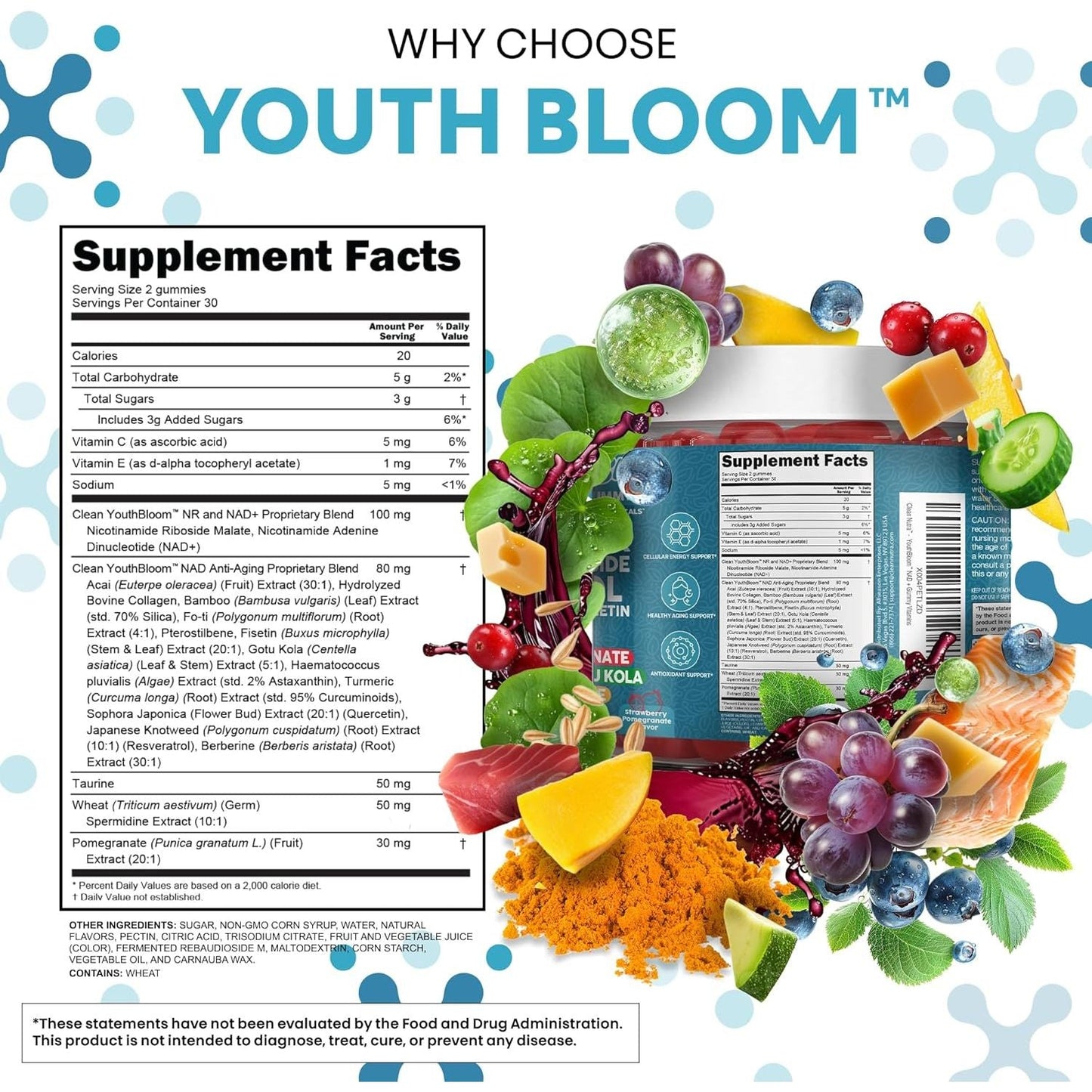 Natural Energy Boost NAD+ Gummies 60 Count