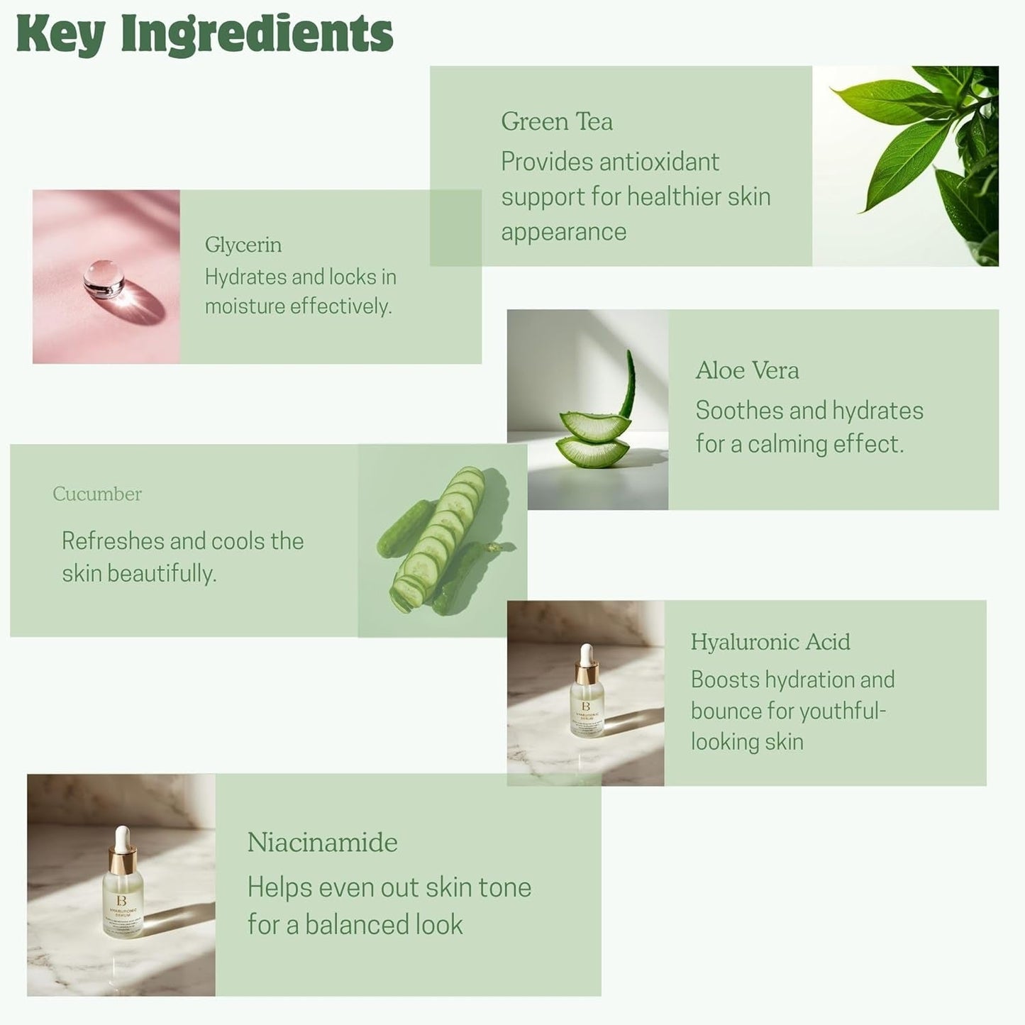 Natural Green Tea Face Serum Moisturize & Brighten