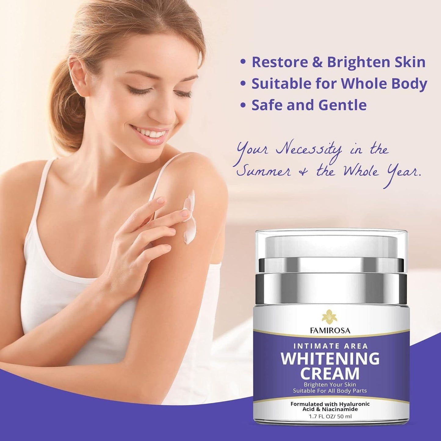 Gentle Skin Brightening Cream for Sensitive Areas