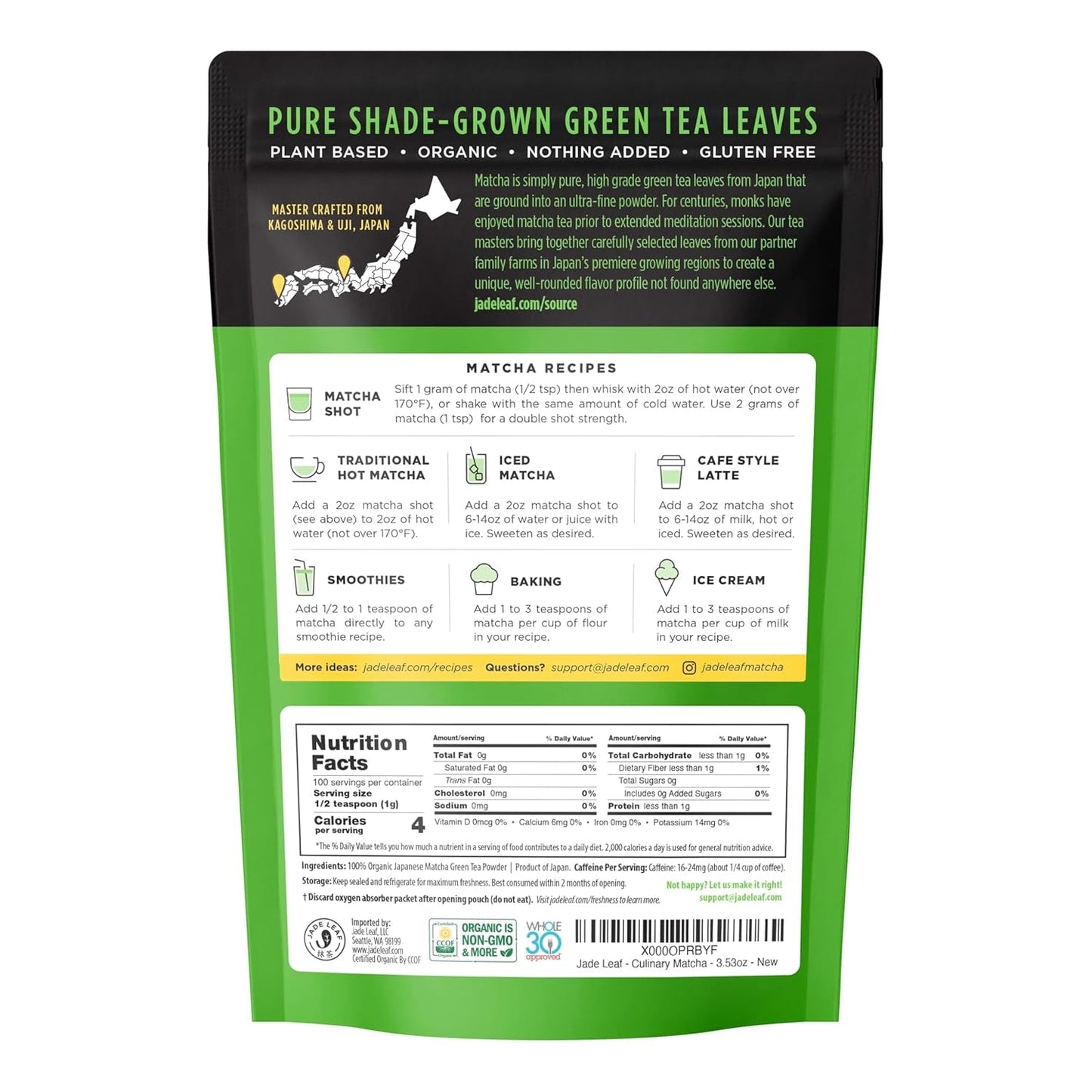 Green Tea Matcha Powder 100g - Natural Energy Boost