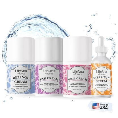 Natural Anti Aging Skincare Kit with Retinol Creams - Mycosmeticslondon