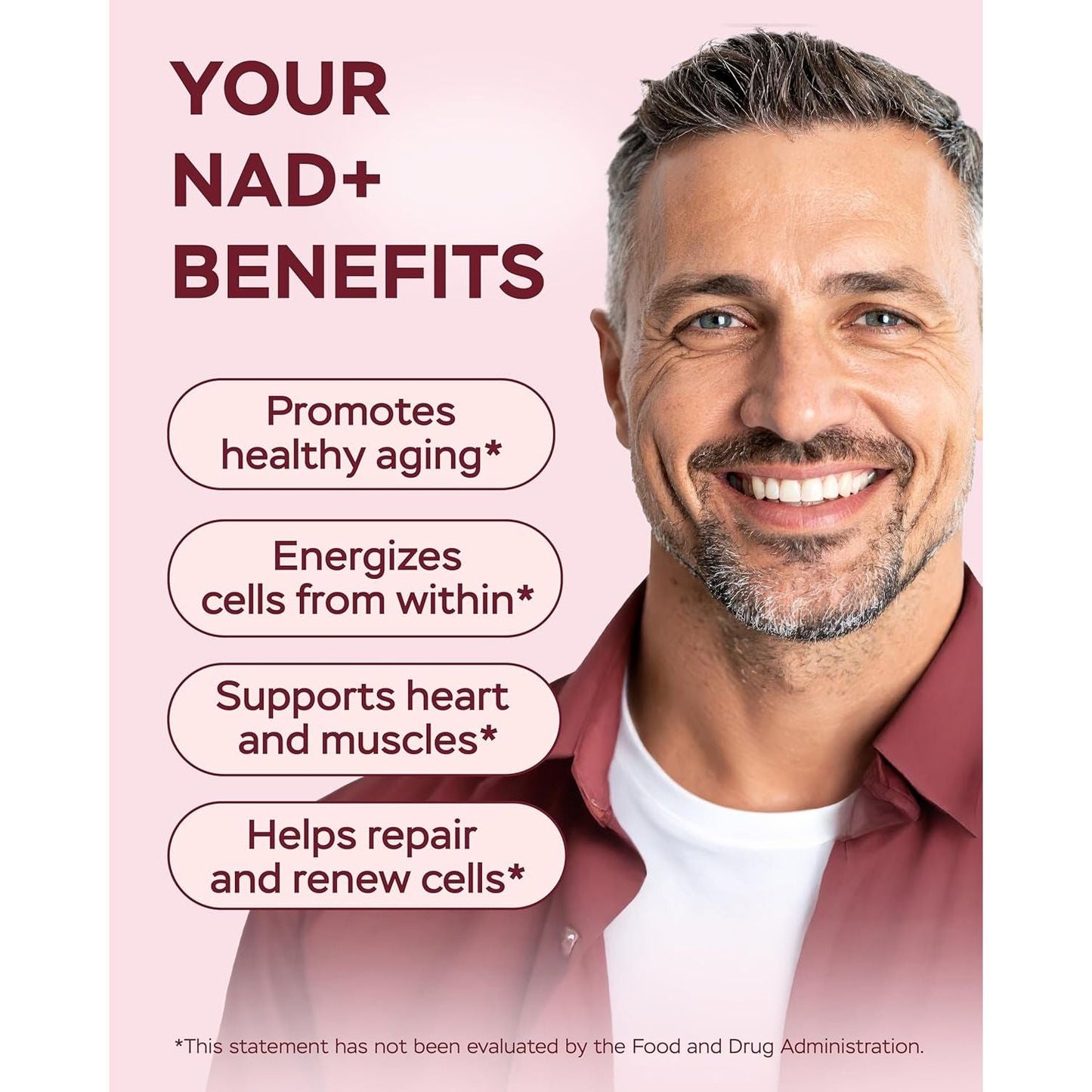 Premium NAD+ Booster 1400mg 60 Capsules - Energy & Brain Support