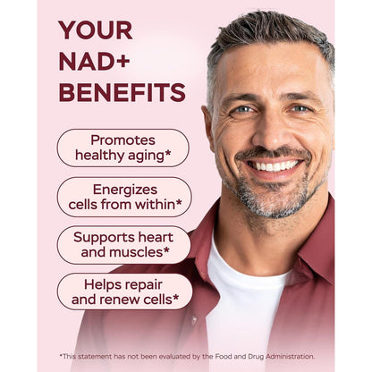 Premium NAD+ Booster 1400mg 60 Capsules - Energy & Brain Support