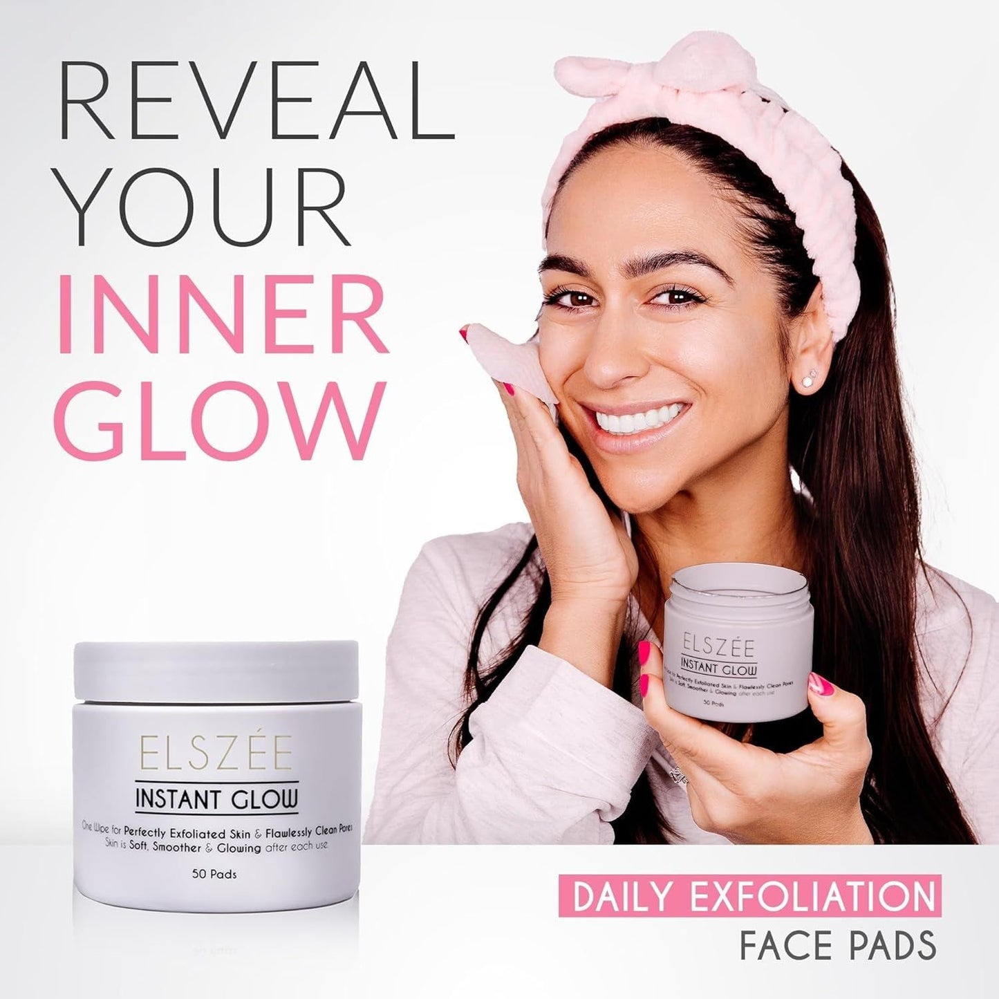 Brightening Facial Pads - 50 Count | Gentle Exfoliating Treatment