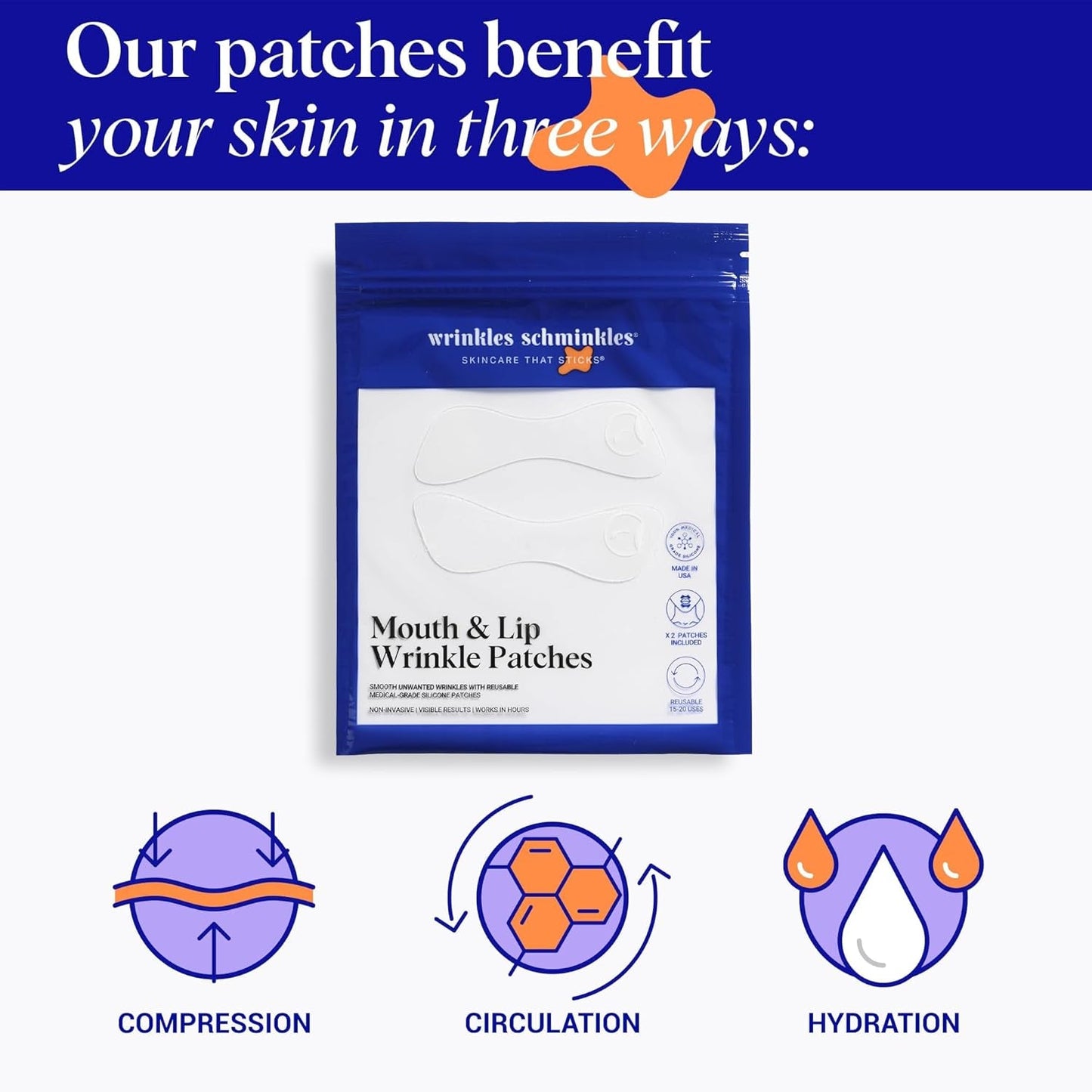 Anti Aging Lip Wrinkle Patches - Reusable Silicone Smoothers
