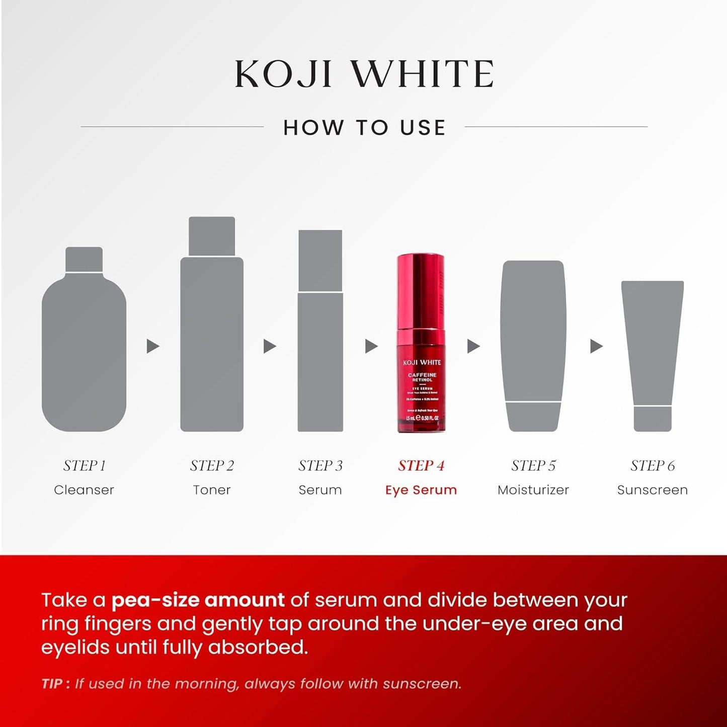 Natural Anti Puff Eye Serum with 3% Caffeine