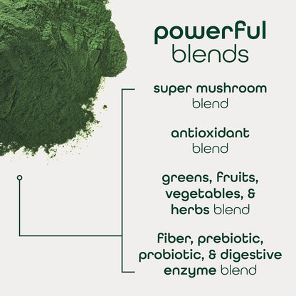 Green Food Supplement Powder - Berry Flavor, 30 Packs