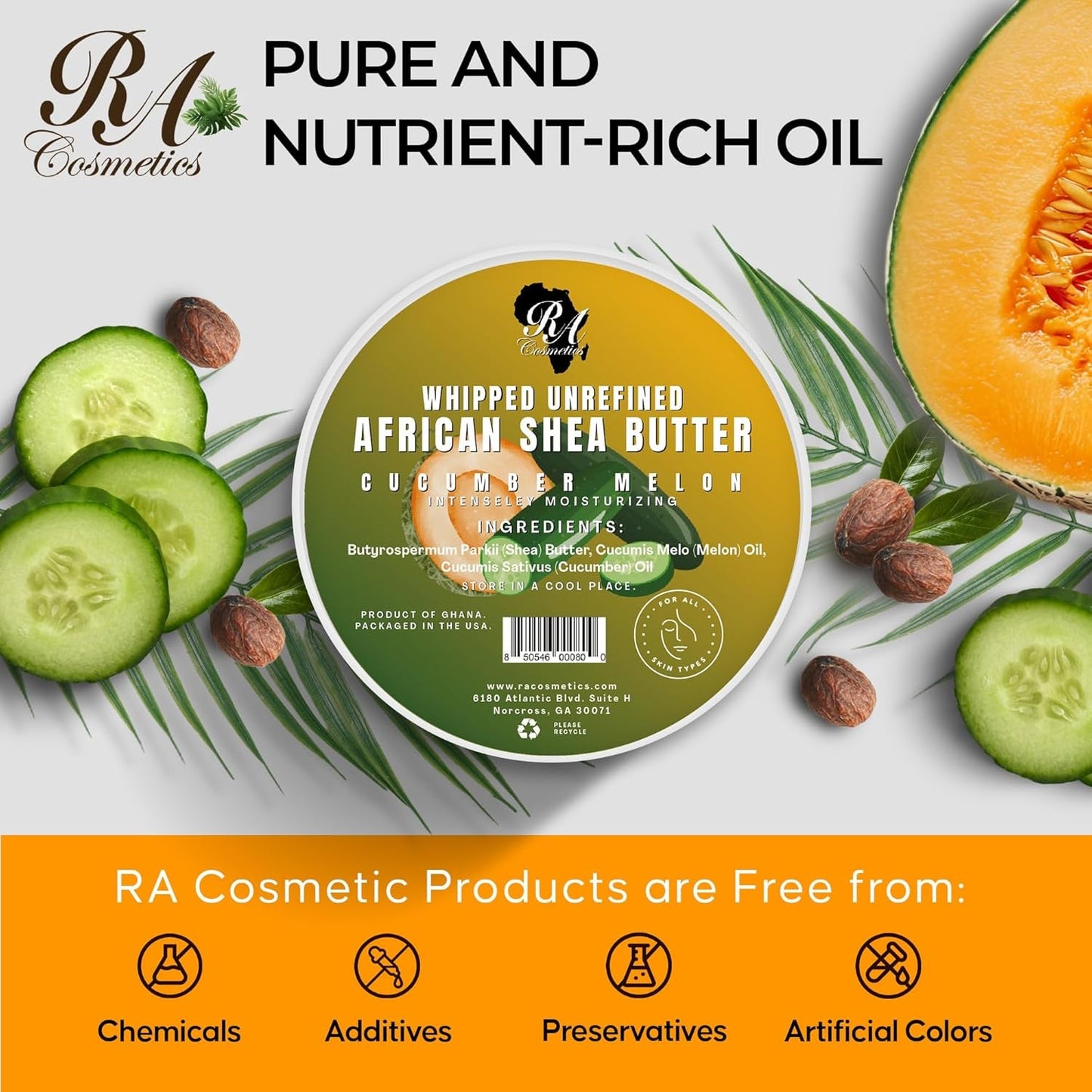 Rich Moisturizing Shea Butter 340g - Soothing Hydrating Cream