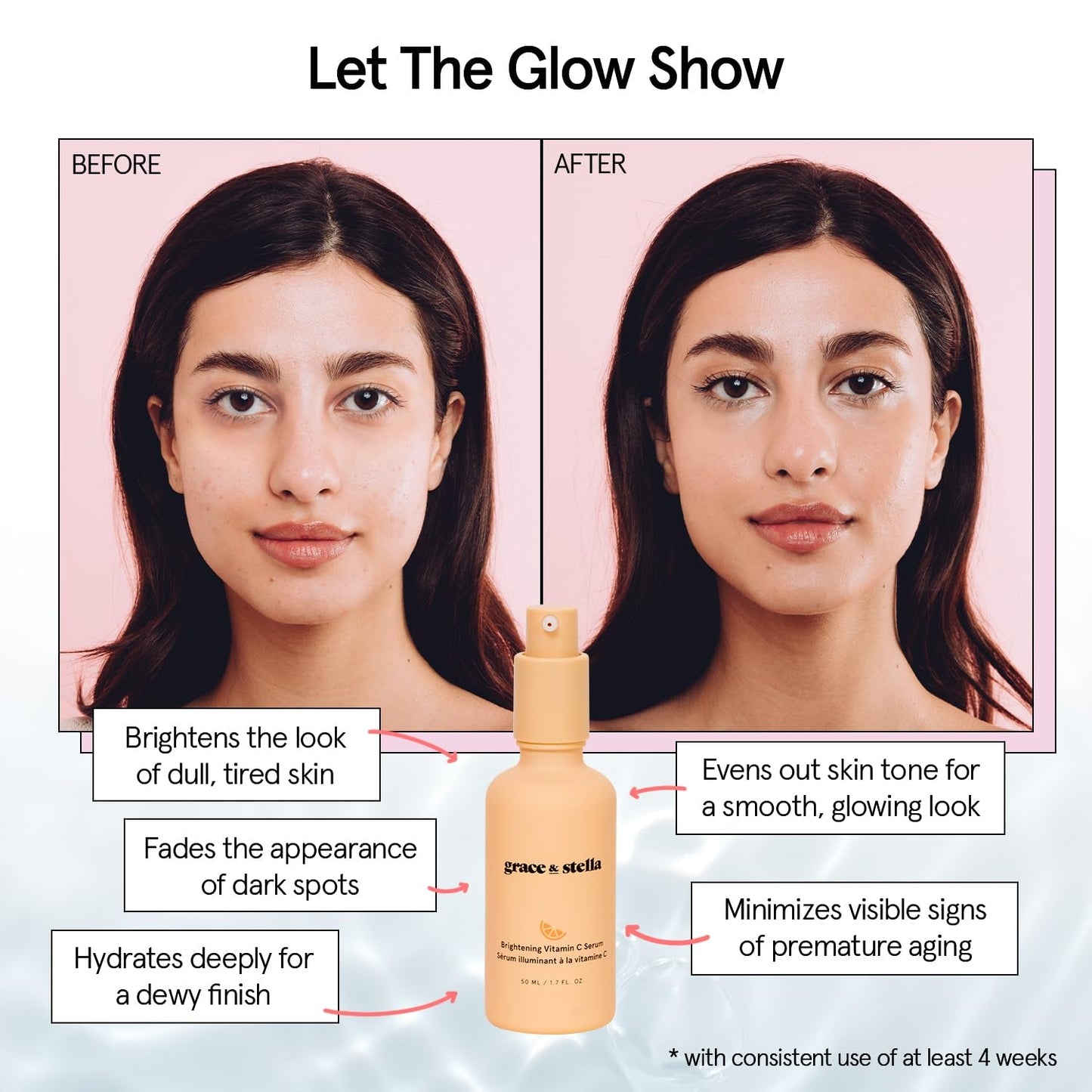 Natural Vitamin C Face Serum 50ml - Glow Even Skin Tone