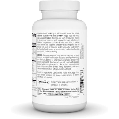 Natural Stress Relief Tablets with Theanine & Relora