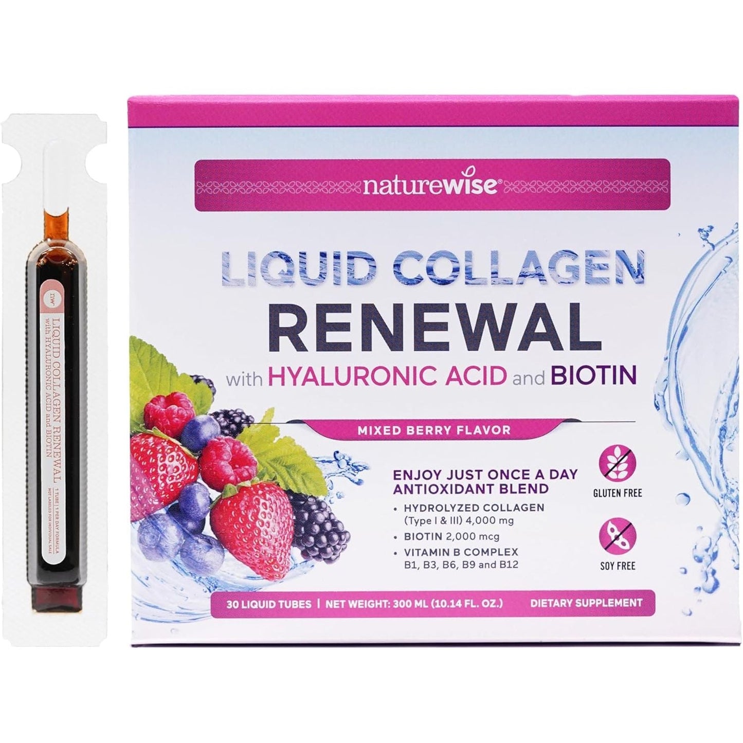 Premium Liquid Collagen Serum 30 Tubes - Plumping Moisture Glow - Mycosmeticslondon