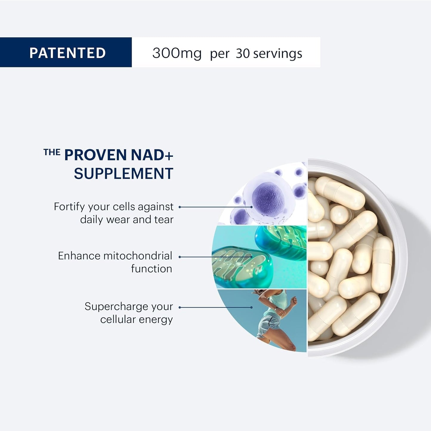 Premium Anti Aging Supplement - 60 Capsules NAD+ Booster