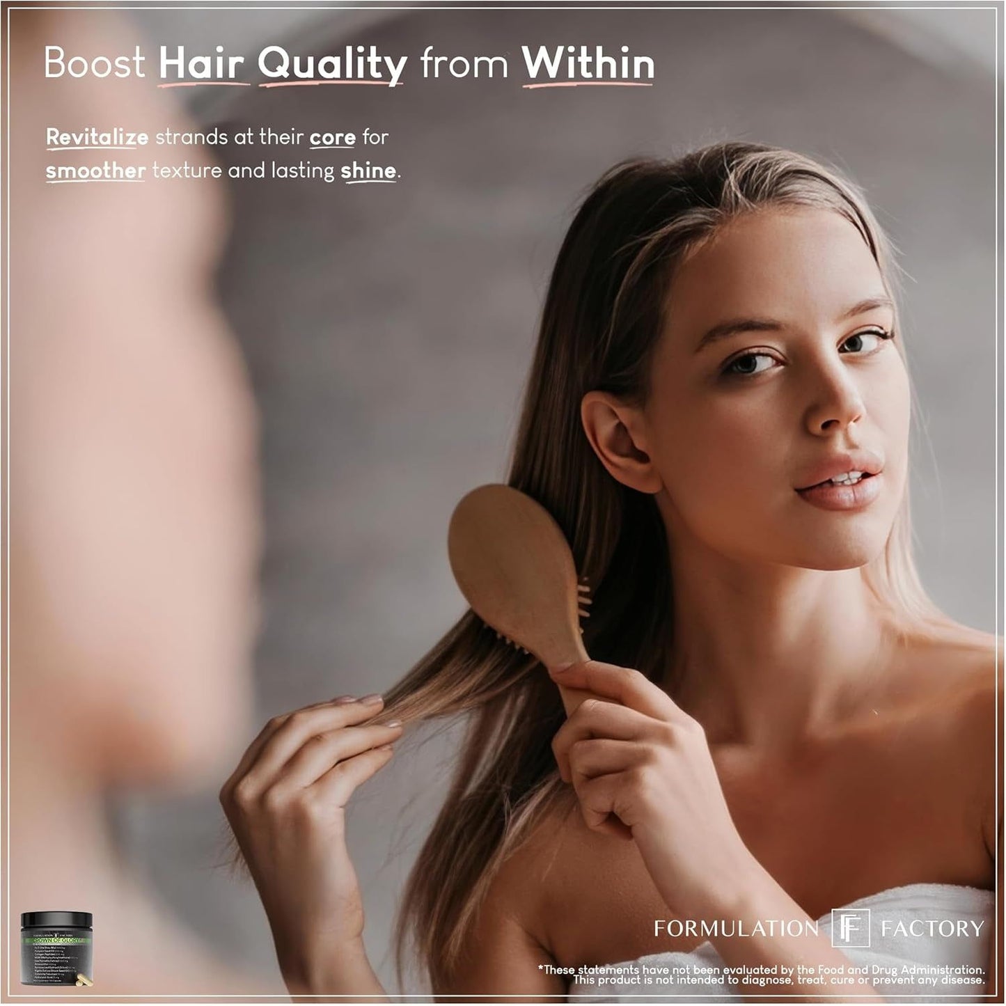 Natural Hair Growth Vitamin Supplements - 120 Capsules