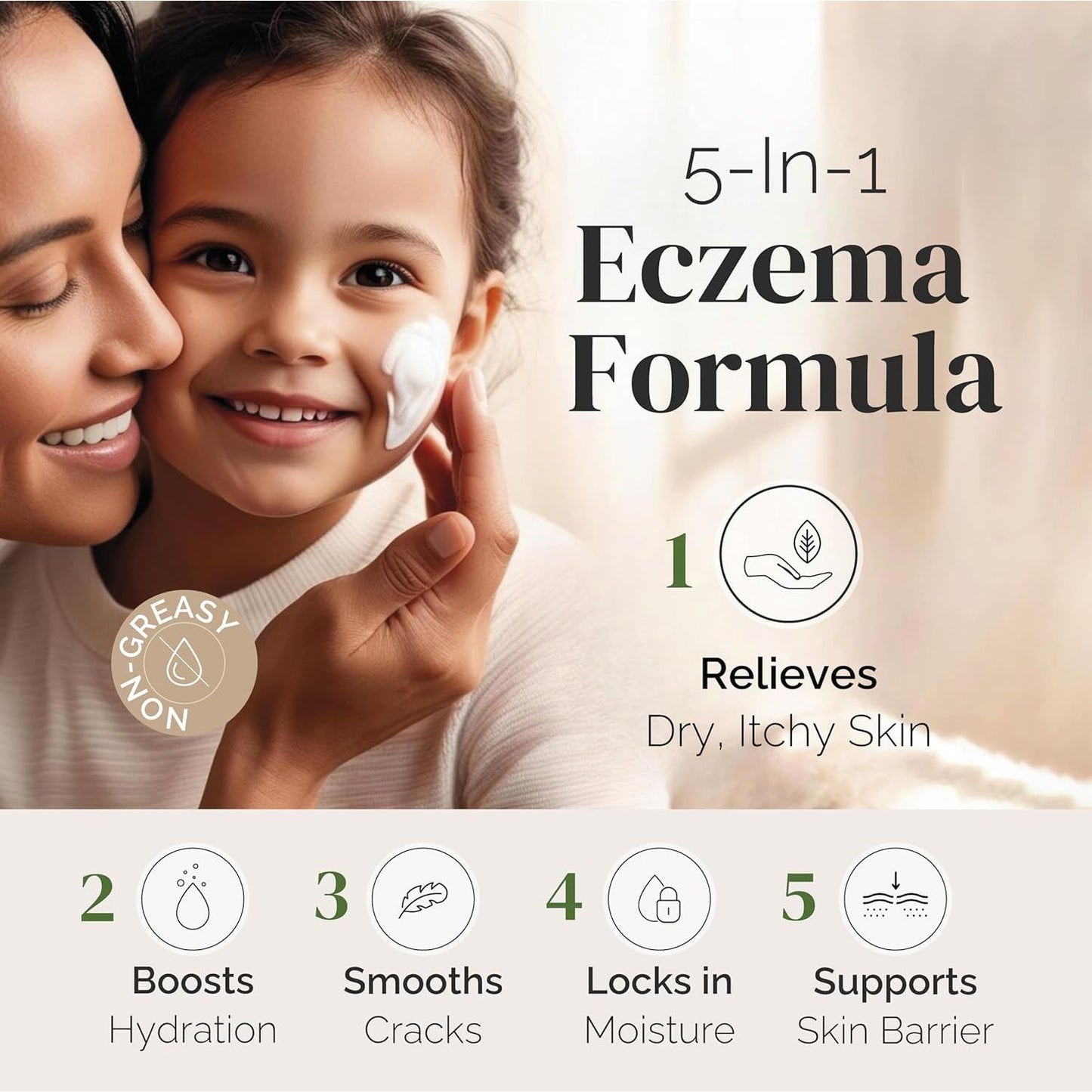 Natural Eczema Cream - Soothing Dry Skin Moisturizer
